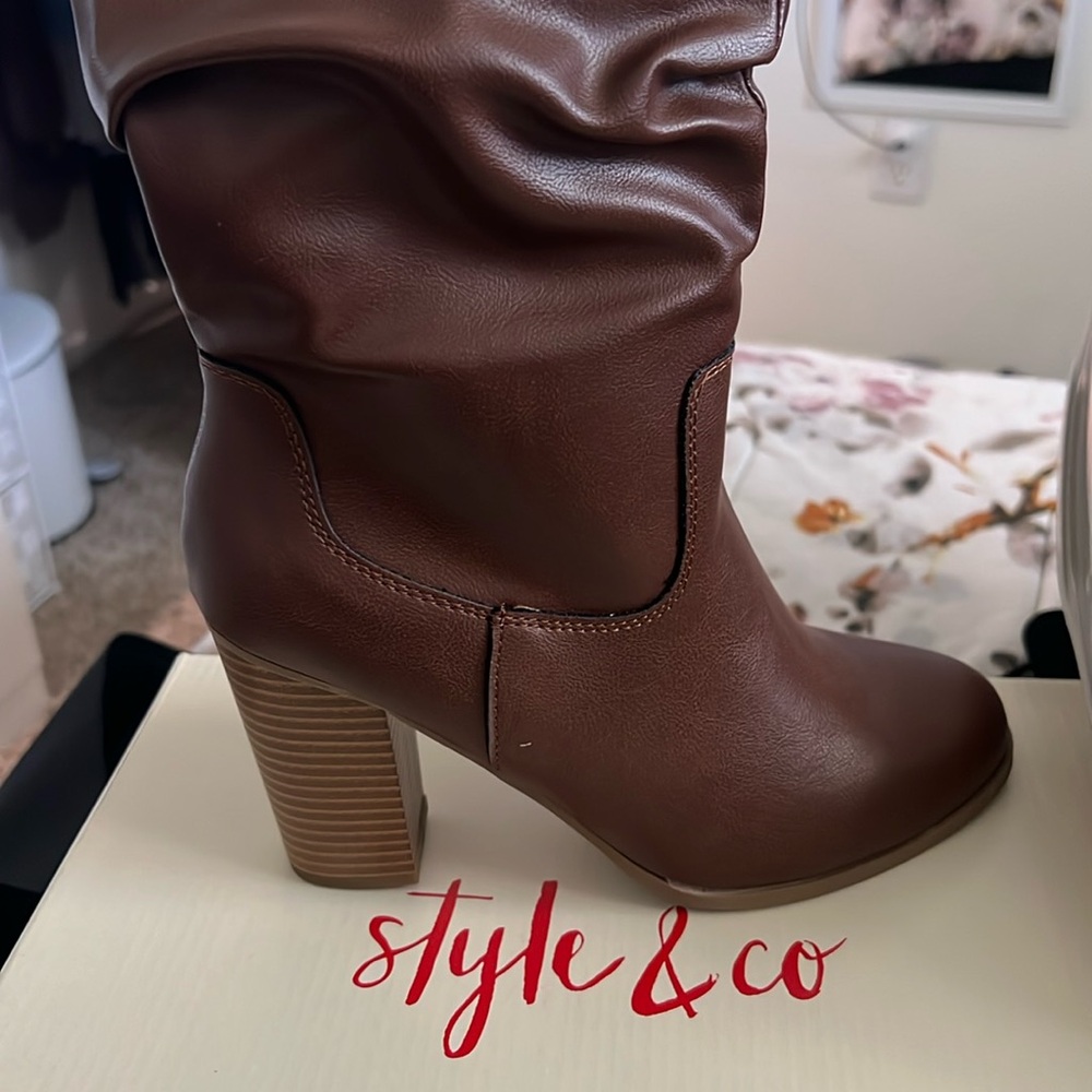 Brown booties